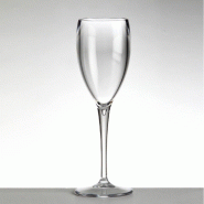 Flûte réutilisable acrylique transparent 17cl - par 24