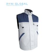 Gilet peintre en coton/polyester - TYPHON PBV - Fermeture centrale cachée - Multiples poches_0