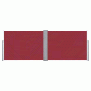 Helloshop26 - Auvent paravent store brise-vue latéral rétractable de patio jardin terrasse balcon protection visuelle écran rouge 02_0007450 - 3000