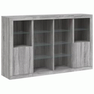 Helloshop26 - Buffet bahut commode armoire meuble de rangement organisateur cuisine salle de séjour salon avec lumières LED 3 pcs 02_0037236 - 30002 Helloshop26 - Buffet bahut commode armoire meuble de rangement organisateur cuisine salle de séjour salon avec lumières LED 3 pcs 02_0037236 - 30002