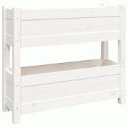 Helloshop26 - Jardinière bac lit surélevé plantes fleurs terrasse jardin 77 x 25 x 66 cm bois massif de pin blanc 02_0037850 - 3000217636600 Helloshop26 - Jardinière bac lit surélevé plantes fleurs terrasse jardin 77 x 25 x 66 cm bois massif de pin blanc 02_0037850 - 3000217636600