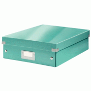 LEITZ Lot de 6 Boîte de rangement Click & Store Wow, moyen format avec compartiments, coloris menthe glacée - vert 60580051