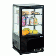 Mini vitrine réfrigérée positive noire à poser capacité 58 l tempér... - PCVR58LN