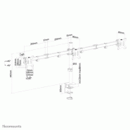 Neomounts FPMA-D550D3BLACK Support d'écran à  fixer 10-27"