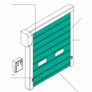 Porte rapide stac / souple / à empilement / en plastique / 8000 x 8000 mm