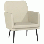 VidaXL Fauteuil Crème 61x78x80 cm Similicuir Modèle Orion Bureau - 351393
