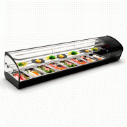 Vitrine réfrigérée à sushi SHARK - 2 niveaux - 8 bacs GN 1/3 - 1680 mm - SK28S | Sayl Barcelona