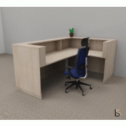 Banque d'accueil d'angle Delta Plus - Mobel Linea - 224, Gauche, Acacia clair_1