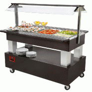 Buffet self service réfrigéré 4x gn 1/1-150 bois wengé - PBSB/4N-B1-R2_0