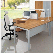 Bureau compact Idea 01 avec caisson - Quadrifoglio - 180, Gris, Gauche, 4 tiroirs_0