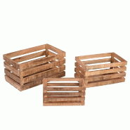 Caisse bois 60x35x30cm & 50x30x25cm & 40x25x20cm