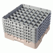 Casiers de lavage - 49 compartiments verres - Haut max 25.7 cm - 50 x 50 x 30.8 cm - Lot de 2 - Cambro - 0615402568470