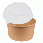 Combo NOVABOWL 750ml  - VALUE PACK 3 cartons- Bol Haute Résistance  Cristal Anti-Fuite - Spécial Poke Bowls et Salades - Lot de 900 - beige multi-ma