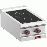 Diamond - Cuisinière électrique, 2 foyers à induction -Top- - réf. E7/2ID4T-N - gris AKS-E7/2ID4T-N