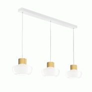 Fabas Luce Suspension Led Kino 36 W 3900 Lm 3000 K, Dimmable, Structure En Métal Et Verre Borosilicate Blanc - Ip20 Classe 1 - blanc 8019282546511 Fabas Luce Suspension Led Kino 36 W 3900 Lm 3000 K, Dimmable, Structure En Métal Et Verre Borosilicate Blanc - Ip20 Classe 1 - blanc 8019282546511