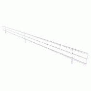 Galerie fil pour tablettes GP25 chromé 100x5 cm
