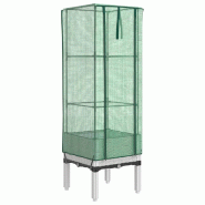 Helloshop26 - Jardinière bac lit surélevé plantes fleurs terrasse jardin surélevée avec housse aspect rotin 40 x 40 x 140 cm blanc 02_0038778 - 3