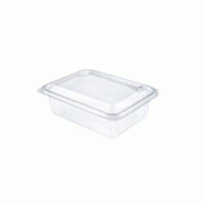HOT FORM Barquettes charnières rectangles PET recty 18,2 x 14,2 x 5,5 cm - 750 ml (400 unités) - transparent plastique V00555 HOT FORM Barquettes charnières rectangles PET recty 18,2 x 14,2 x 5,5 cm - 750 ml (400 unités) - transparent plastique V00555