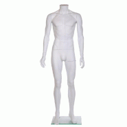Mannequin homme modulable sans tête jambes droites blanc mat