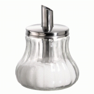 METRO PROFESSIONAL Distributeur de sucre, verre/acier inoxydable, 15 cm, 250 ml, 4 unités - transparent multi-matériau 88550