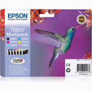 Multipack "Colibri" (T0807) - Encres Claria N, C, M, J, Cc, Mc