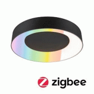 Paulmann Plafonnier LED Smart Home Zigbee 3.0 Casca IP44  RGBW+ 1750lm 230V 20W gradable Noir mat 75416 - noir plastique 75416 Paulmann Plafonnier LED Smart Home Zigbee 3.0 Casca IP44  RGBW+ 1750lm 230V 20W gradable Noir mat 75416 - noir plastique 75416