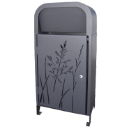 Poubelles arrondies d'intérieure et d'extérieure personnalisables pour tri sélectif - POUB3AC-FV01_0