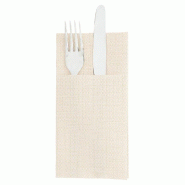 Serviette kangourou Dry Cotton 55 G/M2 40x40cm sable Airlaid - par 700