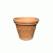 Vase festonné à double bord en terre cuite d'Impruneta - Dimensions : 45 x 45 cm - orange matière synthétique 8056450702959 Vase festonné à double bord en terre cuite d'Impruneta - Dimensions : 45 x 45 cm - orange matière synthétique 8056450702959