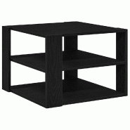 VidaXL Table basse Chêne noir 58 x 58 x 40 cm Bois d'ingénierie Modèle Ambre Élite - 862608