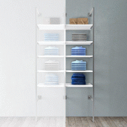 Élément suivant Queen Vogue chrome 5 tablettes blanc L60xH240cm