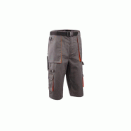 Bermuda long - paddock ii - 60% co/40% pes 245g/m2 - gris/orange - COVERGUARD | 5pas150_0