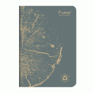 Calligraphe Lot de 5 Carnet Forever Premium A5, 96p./48 feuilles 90 g/m² piquées, ligné, coloris gris plomb - 3210336848642