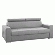 CANAPÉ LIT 3-4 PLACES FRENZE CONVERTIBLE EXPRESS 160CM MATELAS 18CM SOMMIER LATTES RENATONISI POLYURÉTHANE GRIS