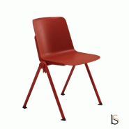 Chaise empilable de couleur ami - rouge