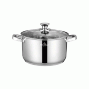 Faitout 24x14,5cm avec couvercle tous feux dont induction Davos Collection Acier  SH-DC24C usage non-intensif Swiss Haus - 5407011642475