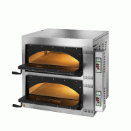 Four à pizza électrique professionnel digital. 2 chambres de cuisson entièrement réfractaires. Eclairage intérieur. Capacité 8 pizzas. FIMAR FMD