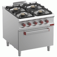 Fourneau 4 feux gaz sur four électrique gn 2/1 - PG9/4BFE8-N