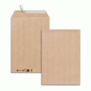 GPV Boîte de 500 pochettes Premier kraft Adour 176x250/B5, 90 g/m², adhésives avec bande - 3250650041534