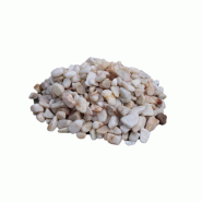 Gravier 8/15 blanc Oriental - Marbre roulé pour aménagement paysagé