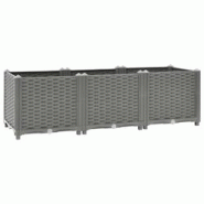 Helloshop26 - Jardinière bac lit surélevé plantes fleurs terrasse jardin 120 x 40 x 38 cm polypropylène gris 02_0039200 - 3000218439613 Helloshop26 - Jardinière bac lit surélevé plantes fleurs terrasse jardin 120 x 40 x 38 cm polypropylène gris 02_0039200 - 3000218439613