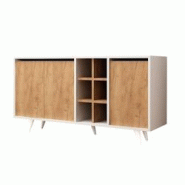 Krosi Decor Buffet 3 portes avec niches Prava Hanah Home - marron Bois manufacturé 811MDD3404 Krosi Decor Buffet 3 portes avec niches Prava Hanah Home - marron Bois manufacturé 811MDD3404