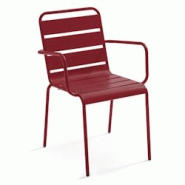 Oviala Business Fauteuil de jardin en métal pourpre Oviala - violet acier 113890 Oviala Business Fauteuil de jardin en métal pourpre Oviala - violet acier 113890
