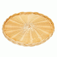 Plateau rond effet osier Ø35x3cm polypropylène - par 24_0