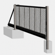 Portail coulissant autoportant a exclusive kolysmatic / simple vantail / droit / ajouré / en acier