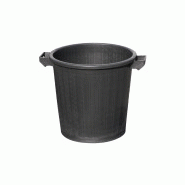 Poubelle 100l sans couvercle polyethylene basse densite noire