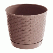 Prosperplast - Pot RATOLLA ROUND 2,8 L - 19x19x16,5 cm, coloris Mocca - marron plastique polypropylène ZA3854