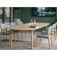 Table de réunion ovale Mads bois massif