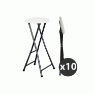 Tabouret de bar pliant - lot de 10