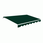 WASABI Store banne manuel 2,5x2m Vert - Toile Polyester – Structure Aluminium Inclinable Réglable - vert polyester BTK252006-E